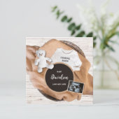 Binnenkort Schattigee fotozwangerschap Aankondiging (Staand voorkant)