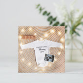 Binnenkort Sonogram Echografie Zwangerschap Aankondiging (Staand voorkant)