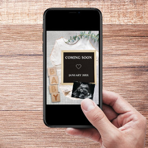 Binnenkort Sonogram foto zwangerschap aankondiging