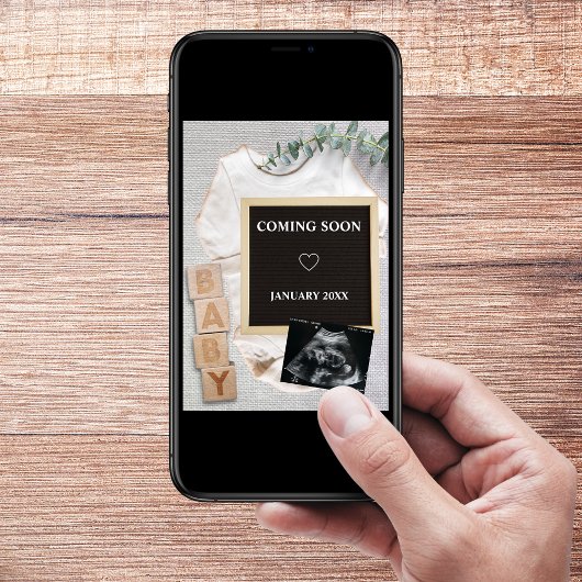 Binnenkort Sonogram foto zwangerschap aankondiging