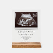 Binnenkort Sonogram zwangerschapsaankondiging Acryl Bord (Voorkant)
