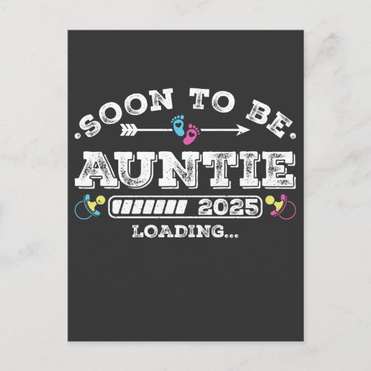 Binnenkort Tante 2025 Laden Briefkaart (Voorkant)