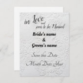 “ Binnenkort te Huwen “  Sla de datum op Aankondig Save The Date (Voorkant / Achterkant)