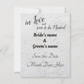 “Binnenkort te Huwen “ Sla de datum op Aankondigin Save The Date (Voorkant)