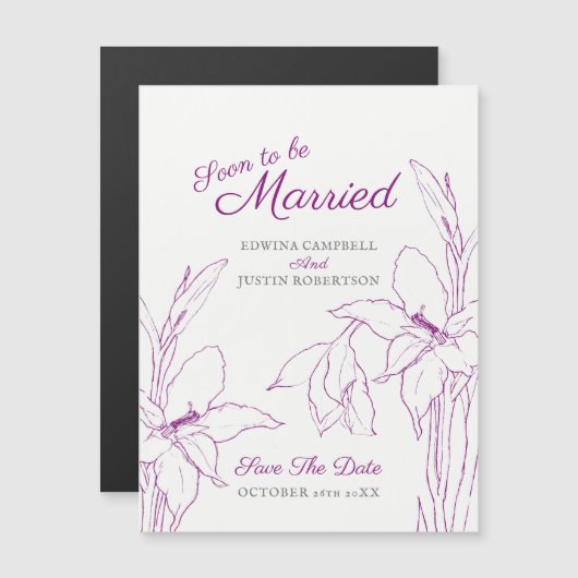 Binnenkort te trouwen gladioli bruiloft opslaan va (Voorkant / Achterkant)