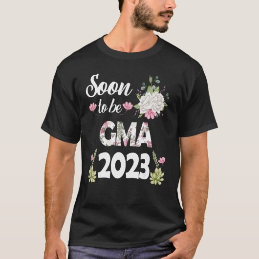 Binnenkort te worden GMA EST 2023 zwangerschap aan T-shirt (Voorkant)