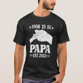 Binnenkort te worden Papa EST 2023 zwangerschap aa T-shirt (Voorkant)