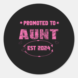 Binnenkort te worden tante gepromoveerd naar tante ronde sticker