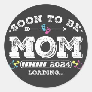 Binnenkort te zijn Moeder 2024 Laden Ronde Sticker