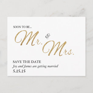Binnenkort te zijn Mr & Mrs Save the Date Briefkaa Aankondigingskaart