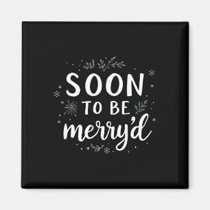 Binnenkort te zijn vrolijk kerst verloofde paar ma magneet