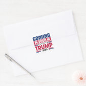 Binnenkort Trump 2024 President Vierkante Sticker (Envelop)