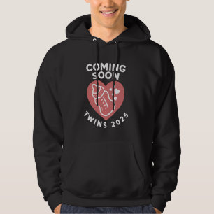 Binnenkort Tweeling Baby 2025 Schattige Zwangersch Hoodie