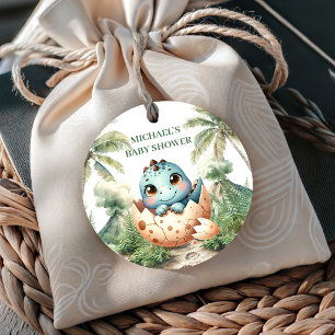 Binnenkort Uit het Ei Baby Dino Mooie Shower Favor Bedankjes Labels