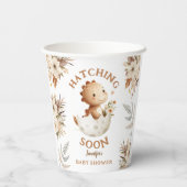 Binnenkort uitkomen! Boho Neutral Dinosaur-Baby sh Papieren Bekers (Achterkant)