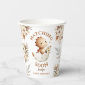 Binnenkort uitkomen! Boho Neutral Dinosaur-Baby sh Papieren Bekers (Voorkant)