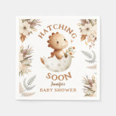 Binnenkort uitkomen! Boho Neutral Dinosaur-Baby sh Servet (Voorkant)