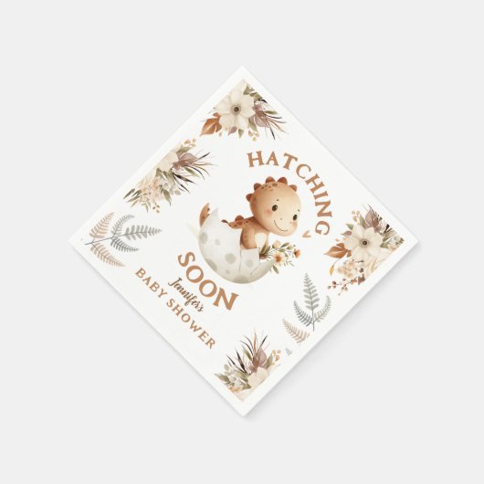 Binnenkort uitkomen! Boho Neutral Dinosaur-Baby sh Servet (Hoek)