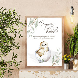 Binnenkort uitkomen vogelluier baby shower verloti poster