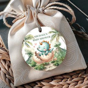 Binnenkort Uitkomend Baby Dino Favor Tags Shower T Bedankjes Labels