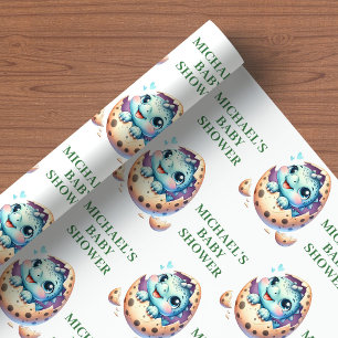 Binnenkort Uitkomend Baby Dino Knuffel Douche Inpa Cadeaupapier