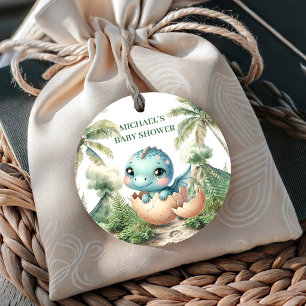 Binnenkort Uitkomend Schattig Dino Baby Shower Fav Bedankjes Labels