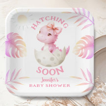 Binnenkort Uitkomende Dinosaurus Baby Shower Meisj