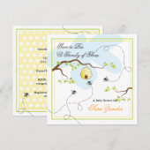 Binnenkort uitnodiging tot Baby shower van bijen (Voorkant / Achterkant)