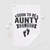 Binnenkort vader 2023 Funny New Born Baby Gift Golfhanddoek (Insitu)
