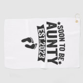 Binnenkort vader 2023 Funny New Born Baby Gift Golfhanddoek (Horizontaal)