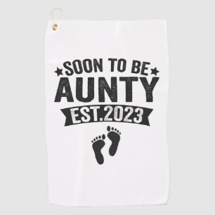 Binnenkort vader 2023 Funny New Born Baby Gift Golfhanddoek