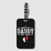 Binnenkort Vader 2024 Nieuwe Vader 2024 Eerste Kee Bagagelabel (Voorkant (verticaal))