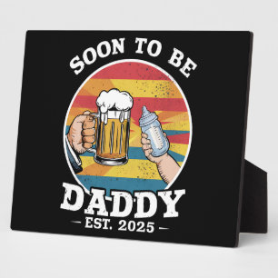 Binnenkort Vader 2025 Eerste Keer Vader 2025 Retro Fotoplaat