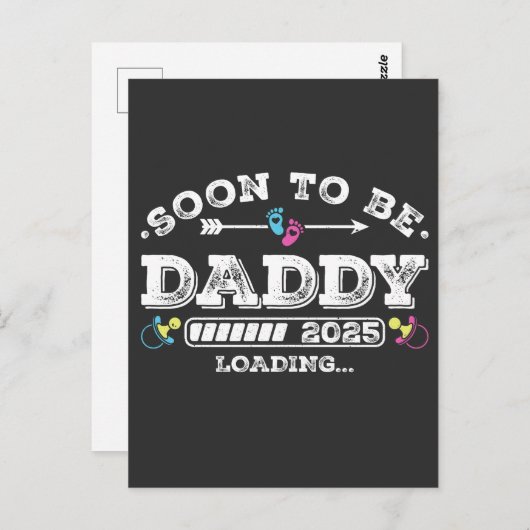 Binnenkort vader 2025 Laden Briefkaart (Voorkant / Achterkant)