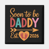 Binnenkort vader 2026 zwangerschapsaankondiging aa magneet (Voorkant)