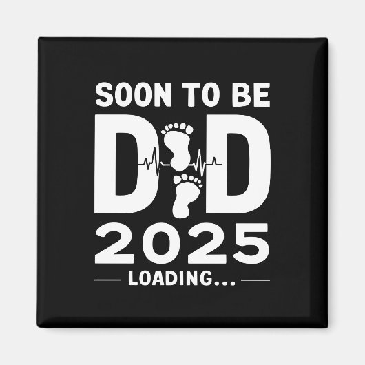 Binnenkort Vader Est 2025 Nieuwe Aanstaande Vader Magneet (Voorkant)