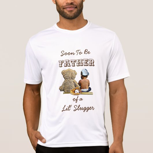 Binnenkort vader van een Lil' Slugger & Teddy Bear T-shirt (Voorkant)