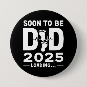Binnenkort Vader Wordt 2025 Nieuwe Vader Wordt Ronde Button 7,6 Cm