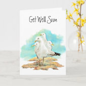 Binnenkort, van de zeegang, vogels kaart (Gele Bloem)