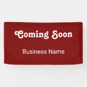 Binnenkort verkrijgbaar Bedrijfsnaam Deep Red Sjab Spandoek (Horizontaal)