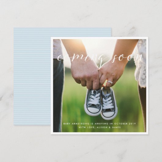 Binnenkort verkrijgbaar Eenvoudige aankondiging va (Voorkant / Achterkant)