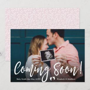 Binnenkort verkrijgbaar Foto's Zwangerschapskaart Kaart