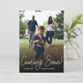 Binnenkort verkrijgbaar Foto's Zwangerschapskaart Kaart (Staand voorkant)