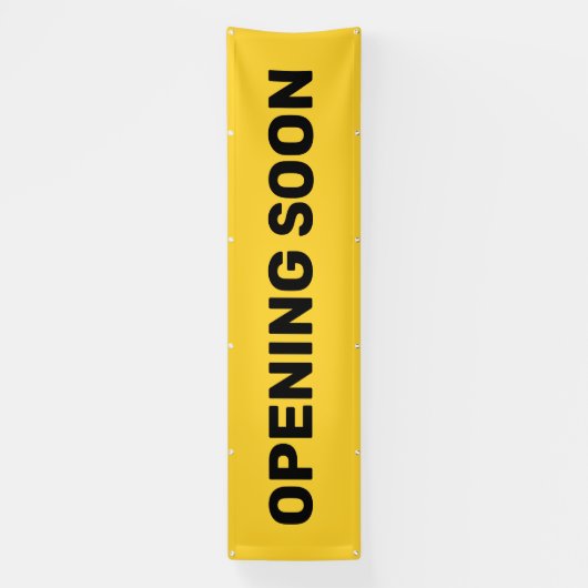 Binnenkort verkrijgbaar Geel Kleine Onderneming Gr Spandoek (Verticaal)