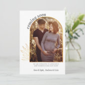 Binnenkort verkrijgbaar Gold Arch 2 Foto Zwangersc Aankondiging (Staand voorkant)