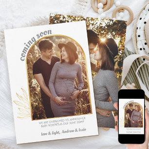 Binnenkort verkrijgbaar Gold Arch 2 Foto Zwangersc Aankondiging