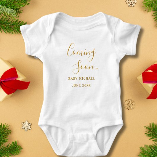 Binnenkort verkrijgbaar Gold Script Pregnancy Anno Romper