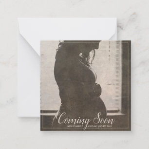 Binnenkort verkrijgbaar - grote verwachtingen notitiekaartje