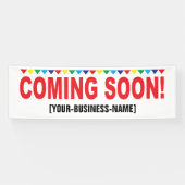 Binnenkort verkrijgbaar kleurrijke vlaggen spandoek (Horizontaal)