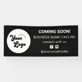 Binnenkort verkrijgbaar Minimale B voor sociale me Spandoek (Horizontaal)